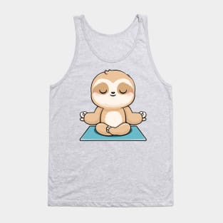 Cute Sloth Meditating Tank Top